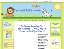 Tablet Screenshot of perfect-baby-names.com